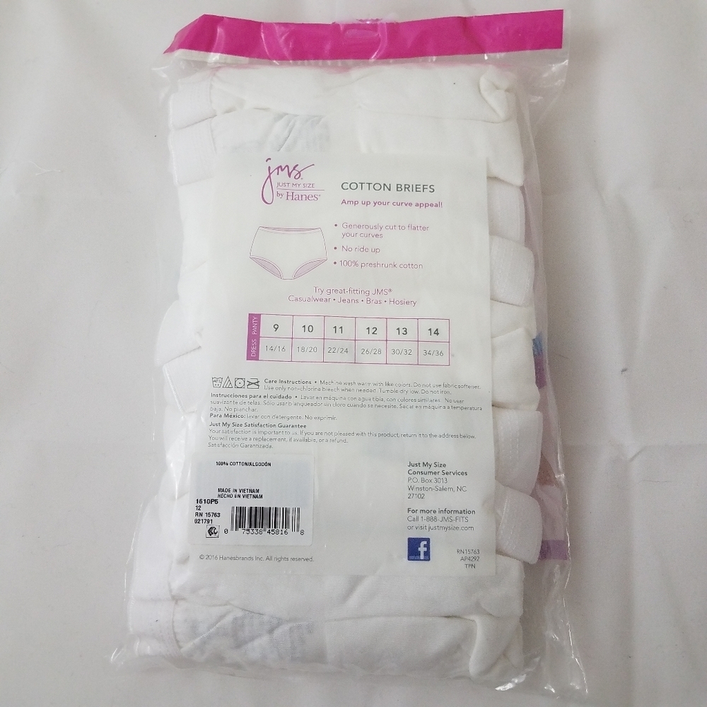 Hanes Cool Comfort Briefs 5 Pack New White Size 12 - Picture 2 of 8